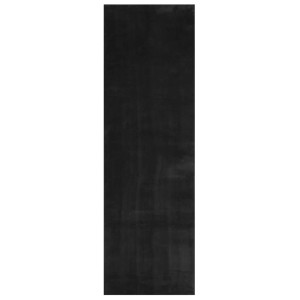 Schwarzer, waschbarer Kurzflorteppich HUARTE, 80x250 cm, ideal für Wohnzimmer und Flur.