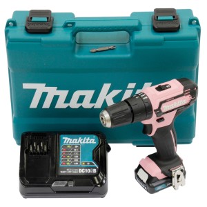 Makita Akku-Schlagbohrschrauber 12V mit Akku, Ladegerät und Koffer.