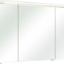 Pelipal Spiegelschrank Quantum 05, 120 cm, Weiß Hochglanz mit drei Spiegeltüren und Beleuchtung.