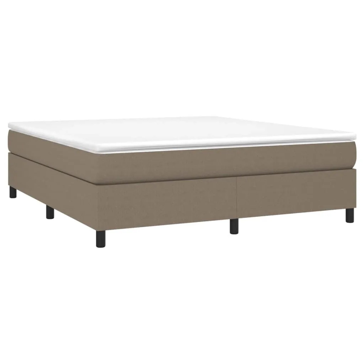 vidaXL Boxspringbett mit Matratze Taupe 180x200 cm Stoff 3144443 günstig online kaufen