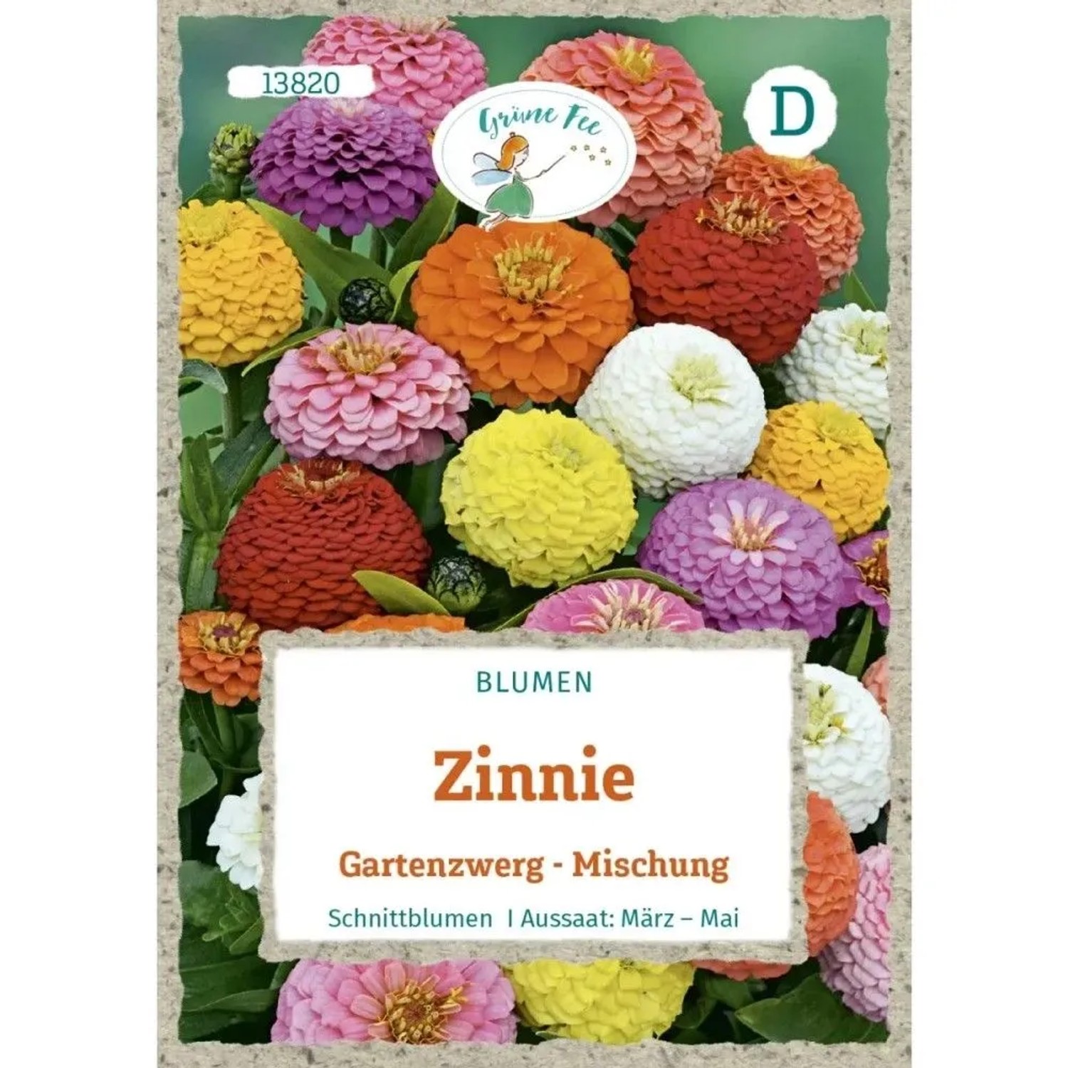 Grüne Fee Zinnie Gartenzwerg-Mischung Saatgut