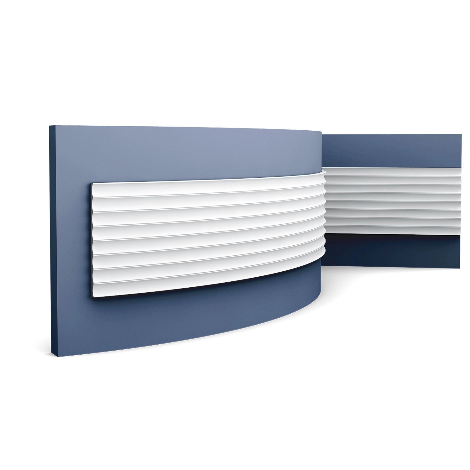 Thumbnail - ORAC DECOR W109F MODERN VALLEY Flexibles 3D Wandpaneel Zierelement 2 m 200 cm x 1,3 cm x 25 cm Weiß