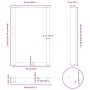 vidaXL Bartischbeine U-Form, 2 Stk., schwarz, Stahl, Maße: 60x90-91 cm.