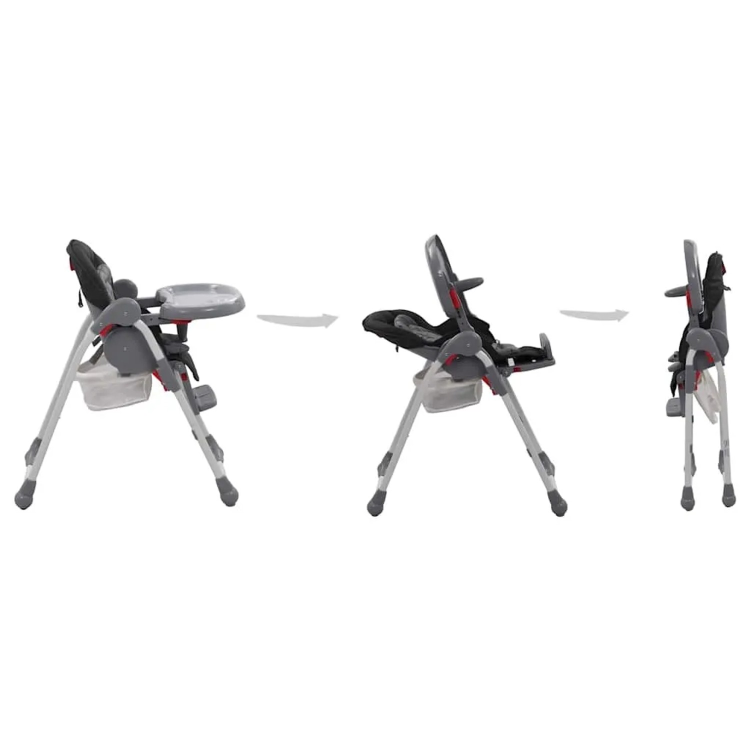 vidaXL Baby-Hochstuhl Grau 10188_3