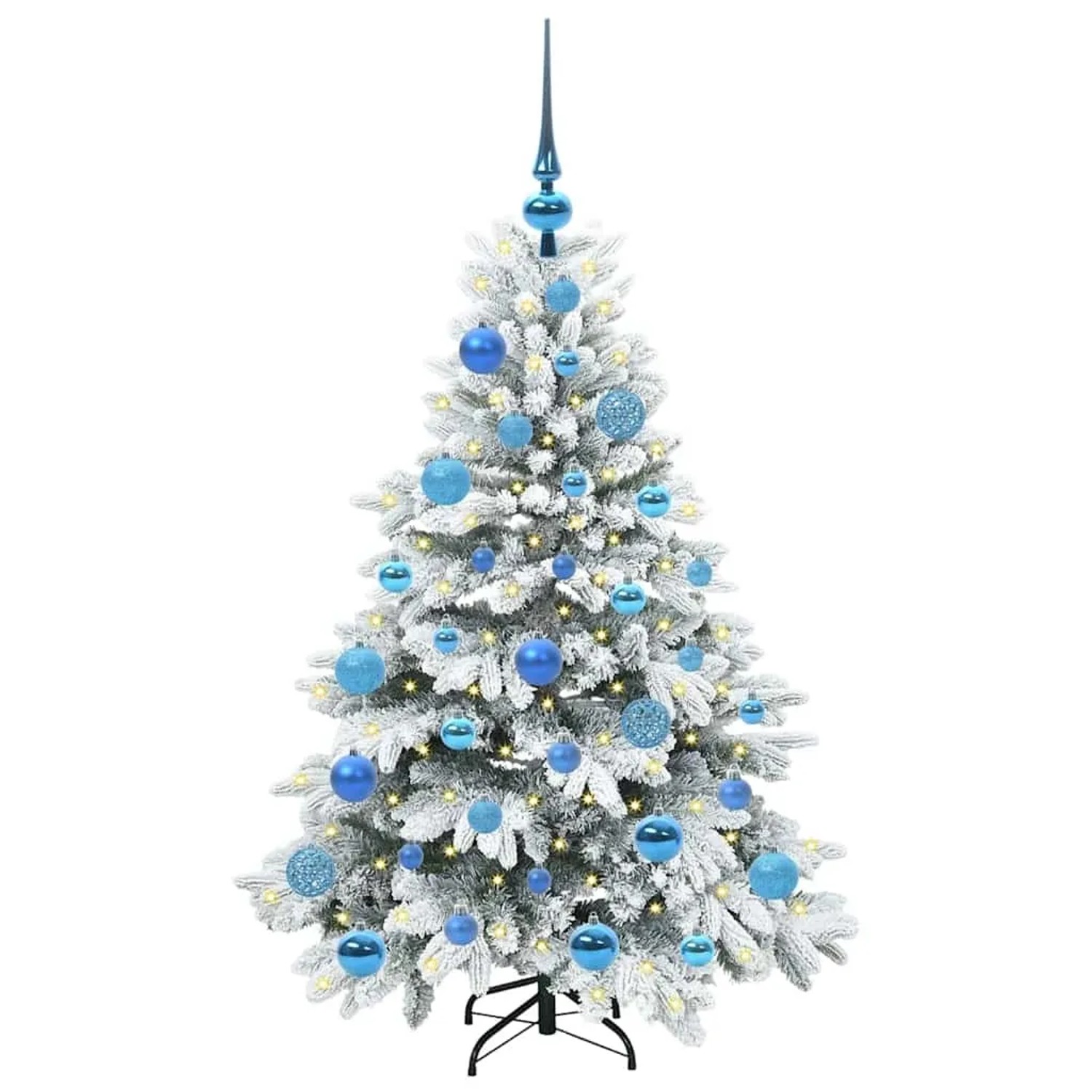 vidaXL Künstlicher Weihnachtsbaum mit 150 LEDs Grün 120 cm PE und PVC 3397595