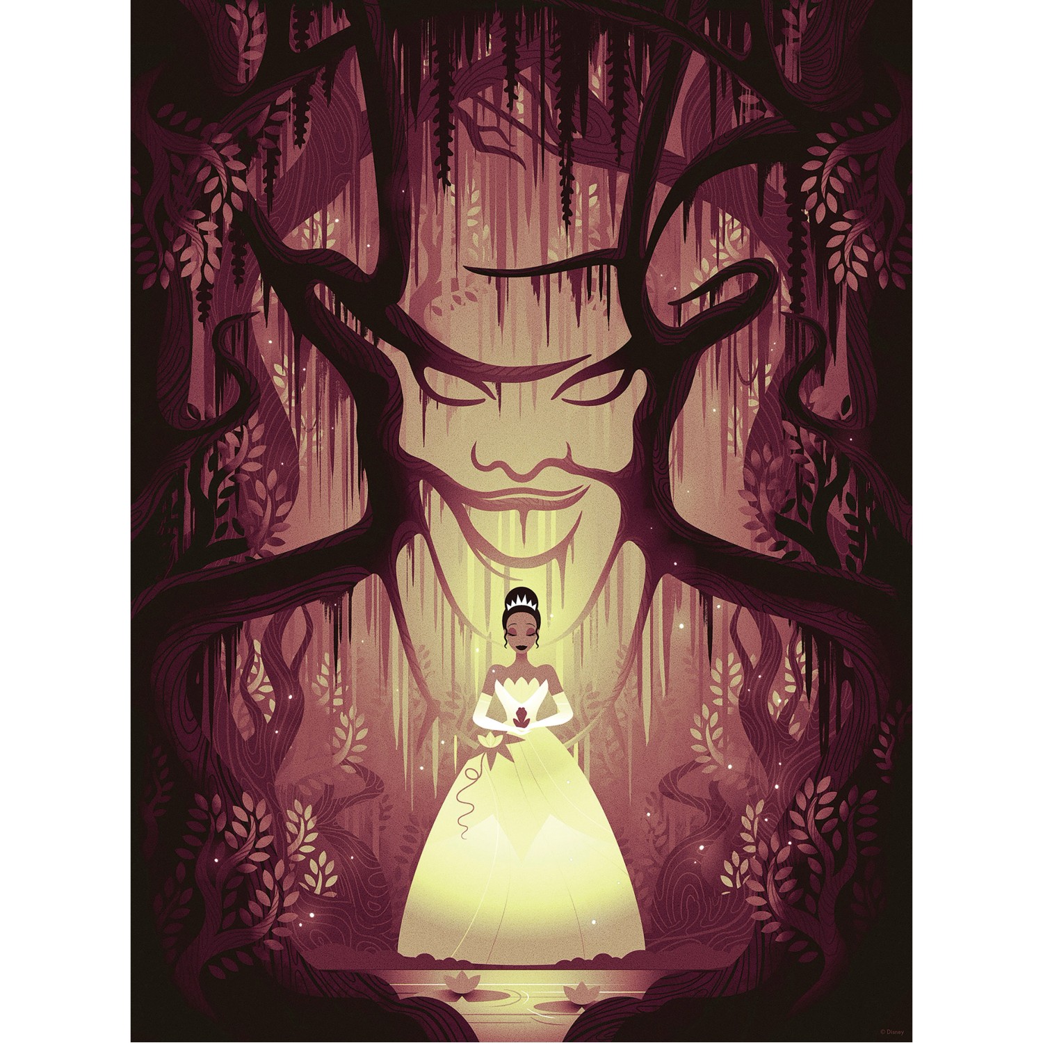 Komar Wandbild Disney Tiana Dr. Facilier 30 cm x 40 cm Gelb günstig online kaufen