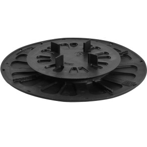 Schwarzer, justierbarer GS Terrassen Stellfuß/Plattenlager (15-19 mm) für Terrassenplatten.