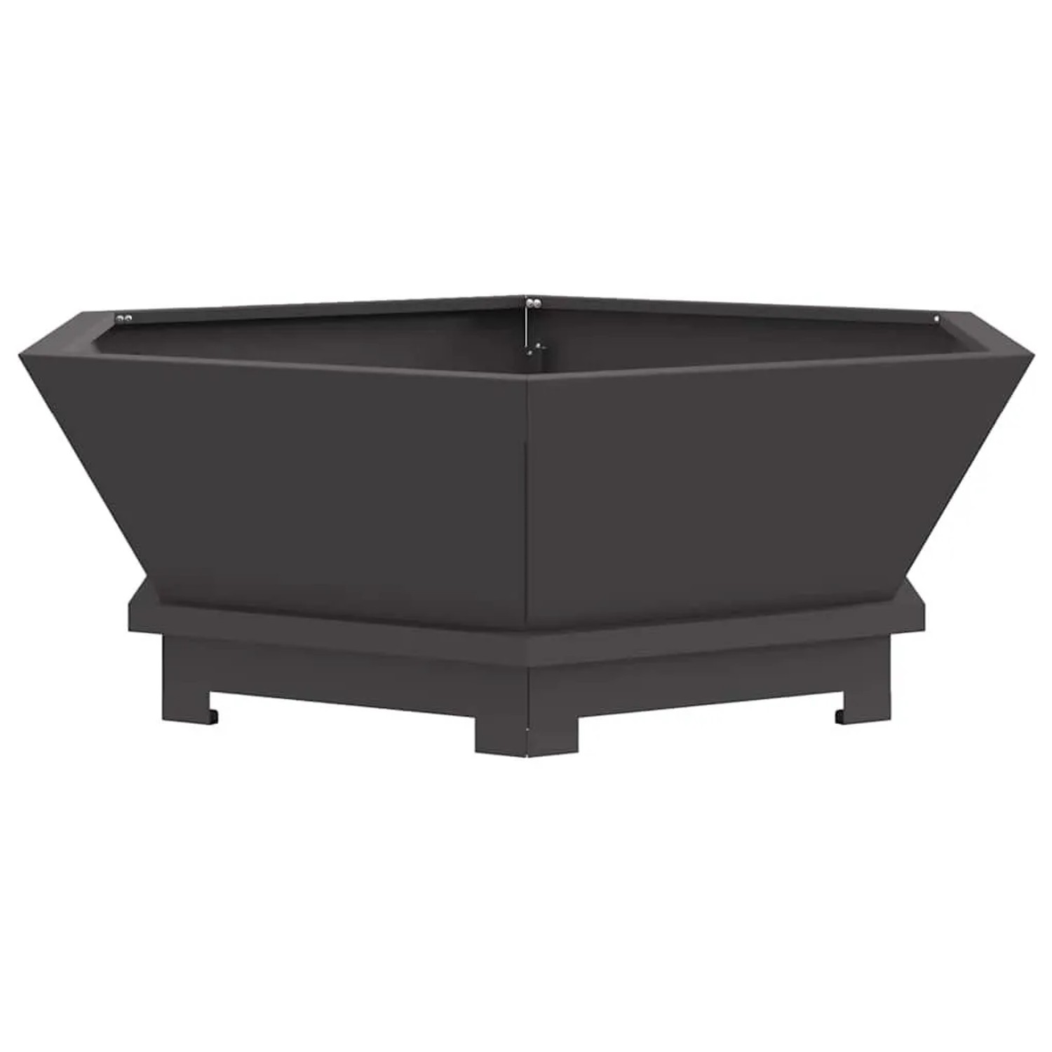 vidaXL Feuerstelle Schwarz 75 x 75 x 28 cm Stahl 858996