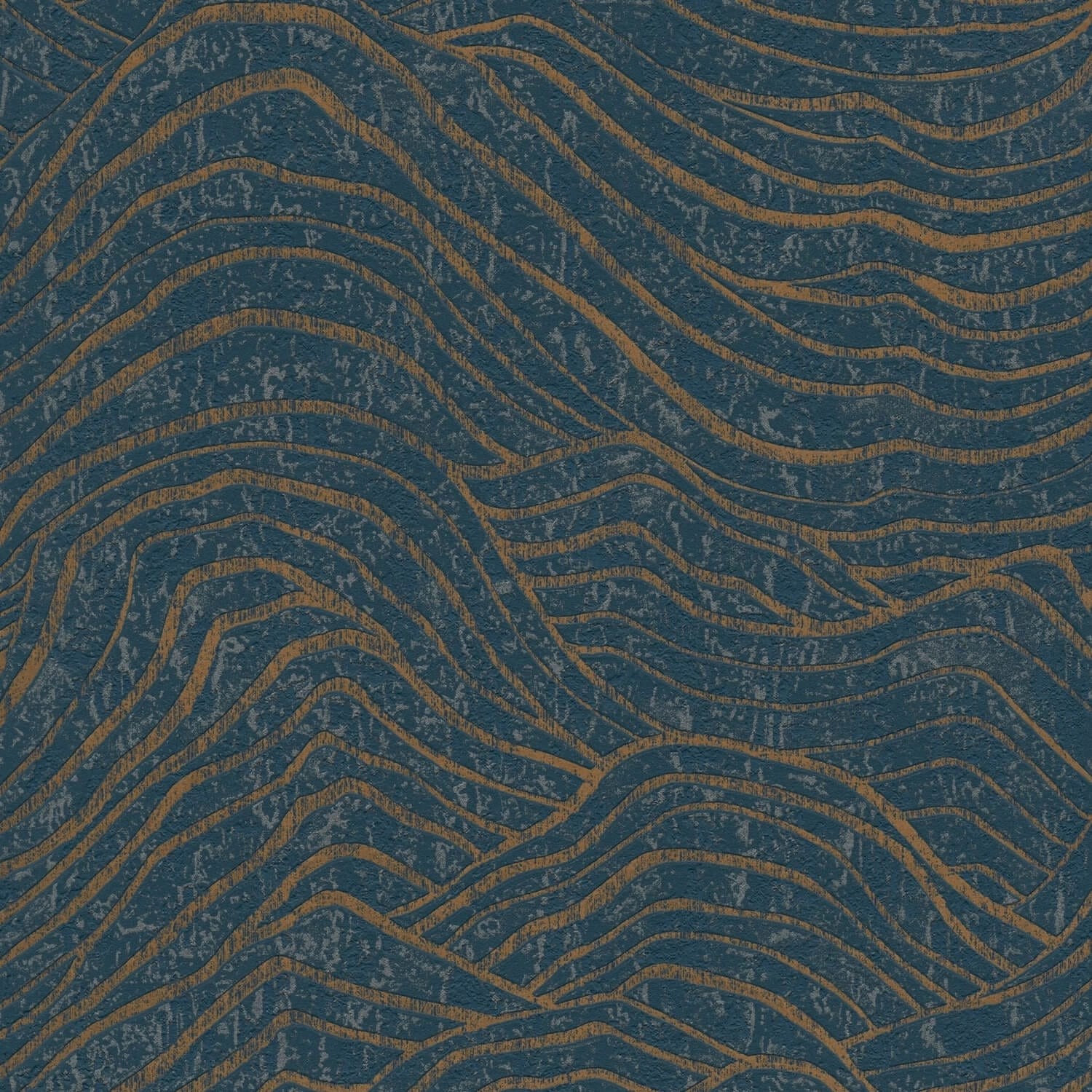 PROFHOME 395074-GU Grafik Tapete Abstrakt metallische Akzente Blau Gold 0,5 günstig online kaufen