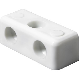 Hettich Eckverbinder Block, 20er-Set, Kunststoff, weiß, 12x12x35 mm, für Verbindungsbeschläge.
