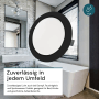 LUXULA LED Einbauleuchte 12W IP44-Geschützt 1200lm Lichtfarbe Einstellbar CCT Ø173x26mm Einbaustrahler Deckenspot Rund Schwarz_4