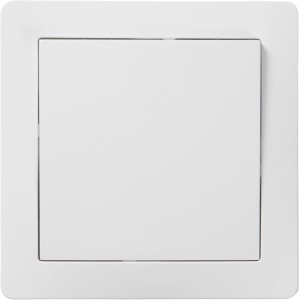 Mirena Taster in Neutralweiß für Schalterprogramme, aus Kunststoff.