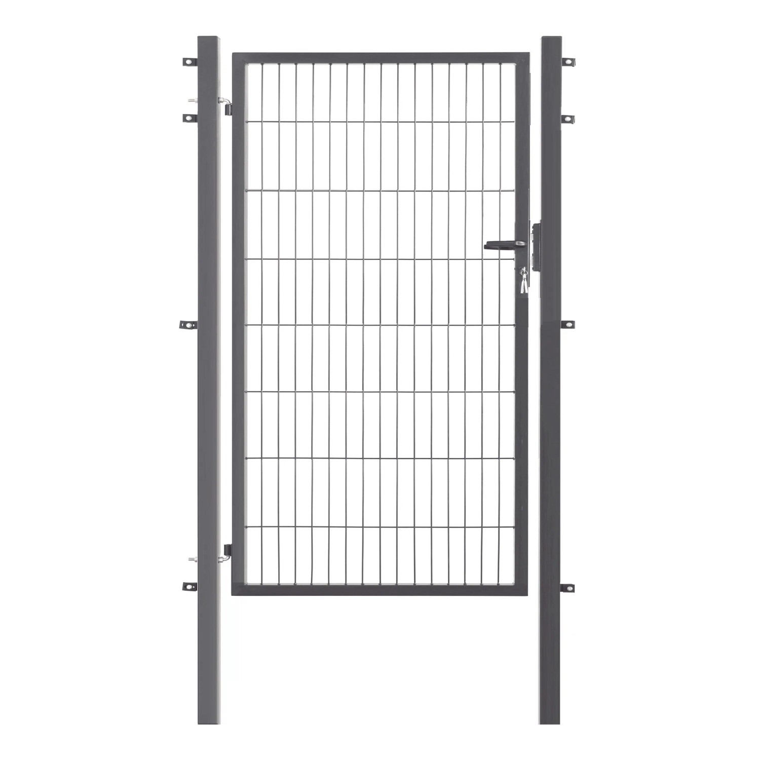 Metallzaun Einzeltor für Doppelstabmatten Anthrazit Rahmen 160 cm x 100 cm günstig online kaufen