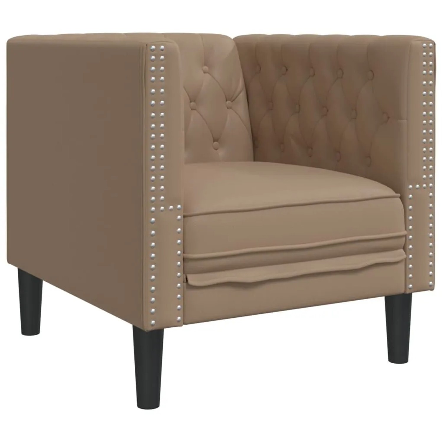 vidaXL Chesterfield-Sessel Cappuccino Kunstleder 372657