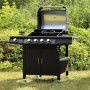Taino Red Gasgrill mit elektrischem Drehspieß-Set für knusprige Grillergebnisse.