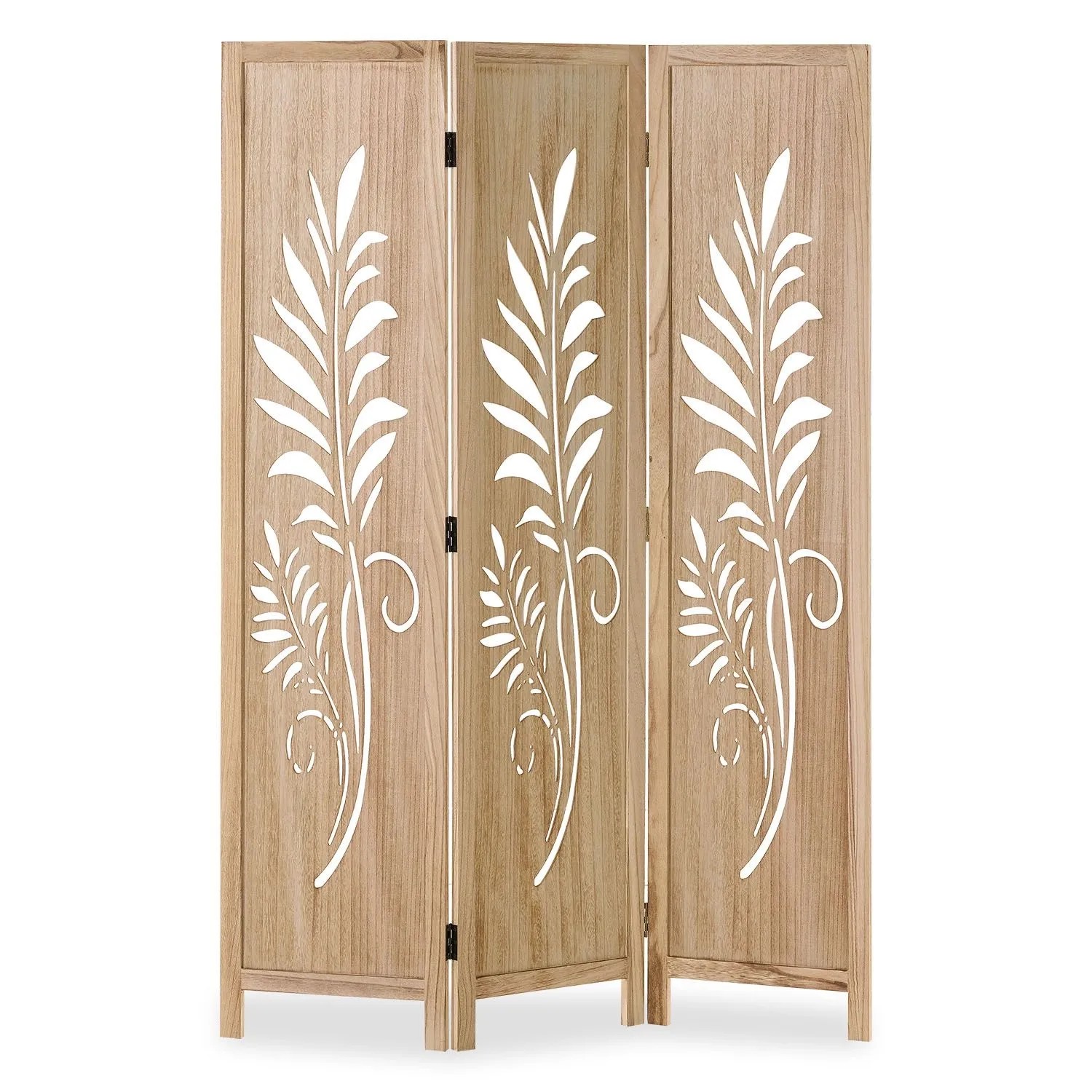 Homestyle4u Paravent Raumteiler Holz Natur Sichtschutz Indoor 3035