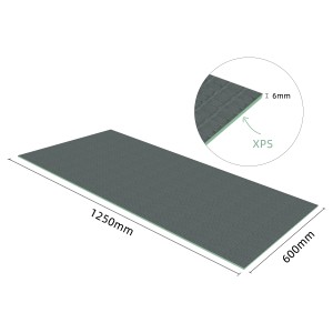 AICA Bauplatte, 1250x600x6mm, XPS Fliesenplatte, Hartschaum Dämmplatte, verrottungsbeständig.