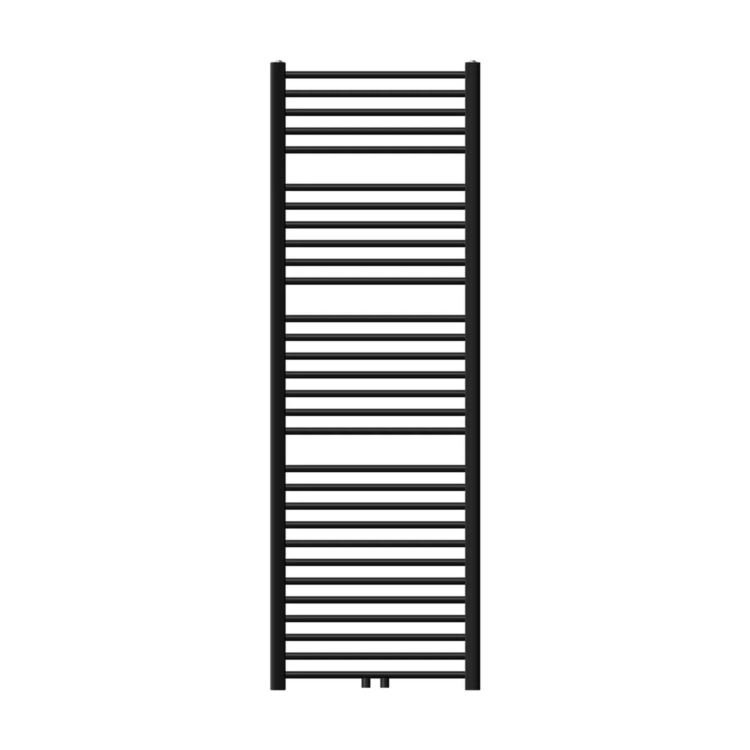 LuxeBath Badheizkörper Sahara 600x1800 mm Schwarz Matt Gerade Mittelanschlu günstig online kaufen