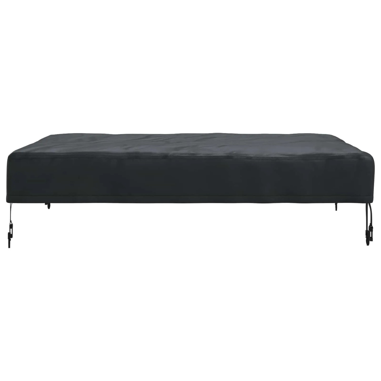 Schwarze vidaXL Tischdecke, 102x102x15 cm, aus Stoff für den Innen- und Außenbereich.