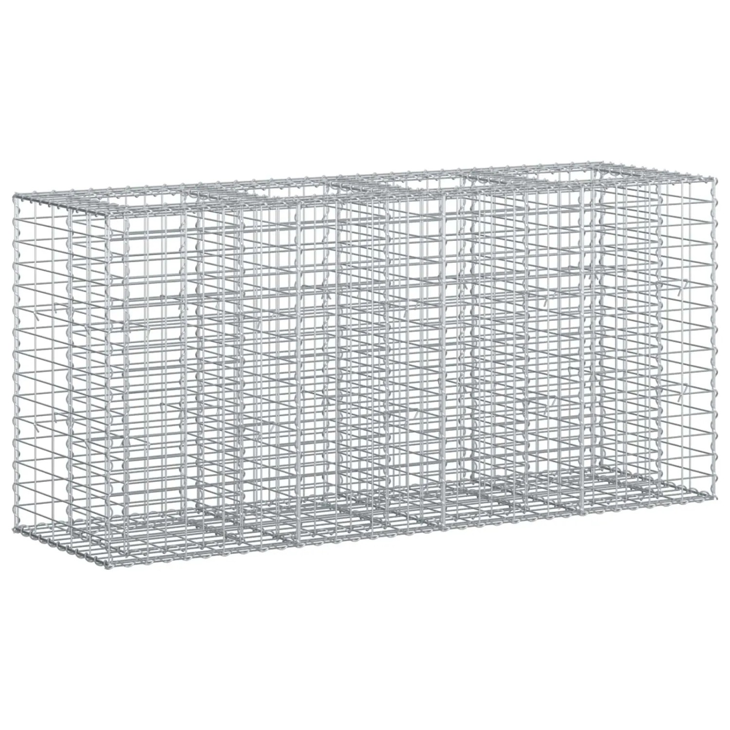 vidaXL Gabionen Hochbeet Silber 170 x 50 x 80 cm Verzinkter Stahl 42033329