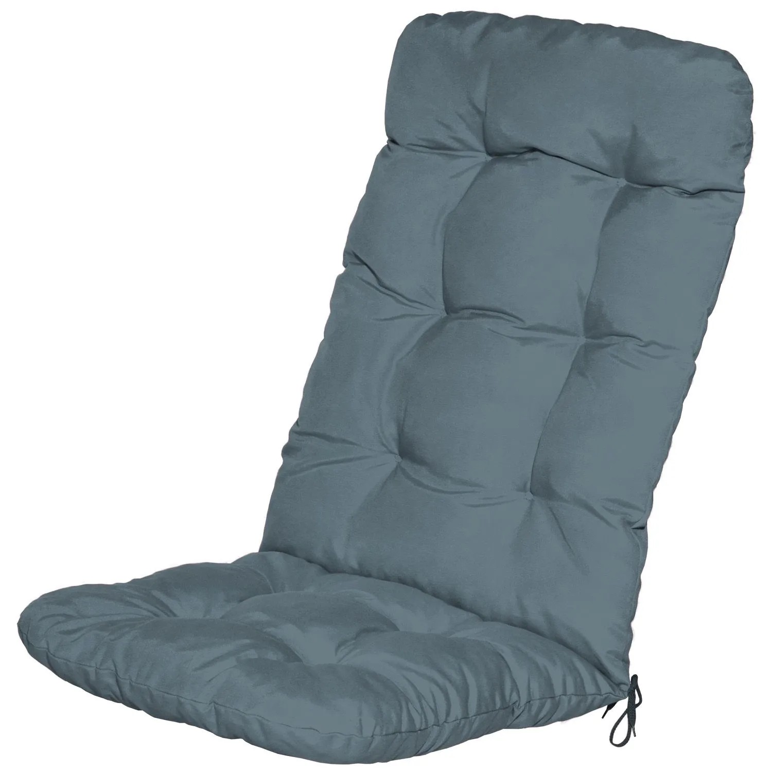 Beautissu Hochlehner Auflage Flair HL 120x50x8cm Taubenblau