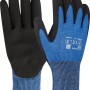 LUX Schnittschutzhandschuhe Größe 10, Arbeitshandschuhe mit blauer Handfläche und schwarzem Handrücken.