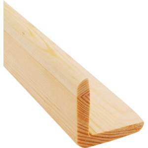Winkelleiste aus Kiefernholz, 22x22 mm, 90 cm lang, für den Innenausbau.