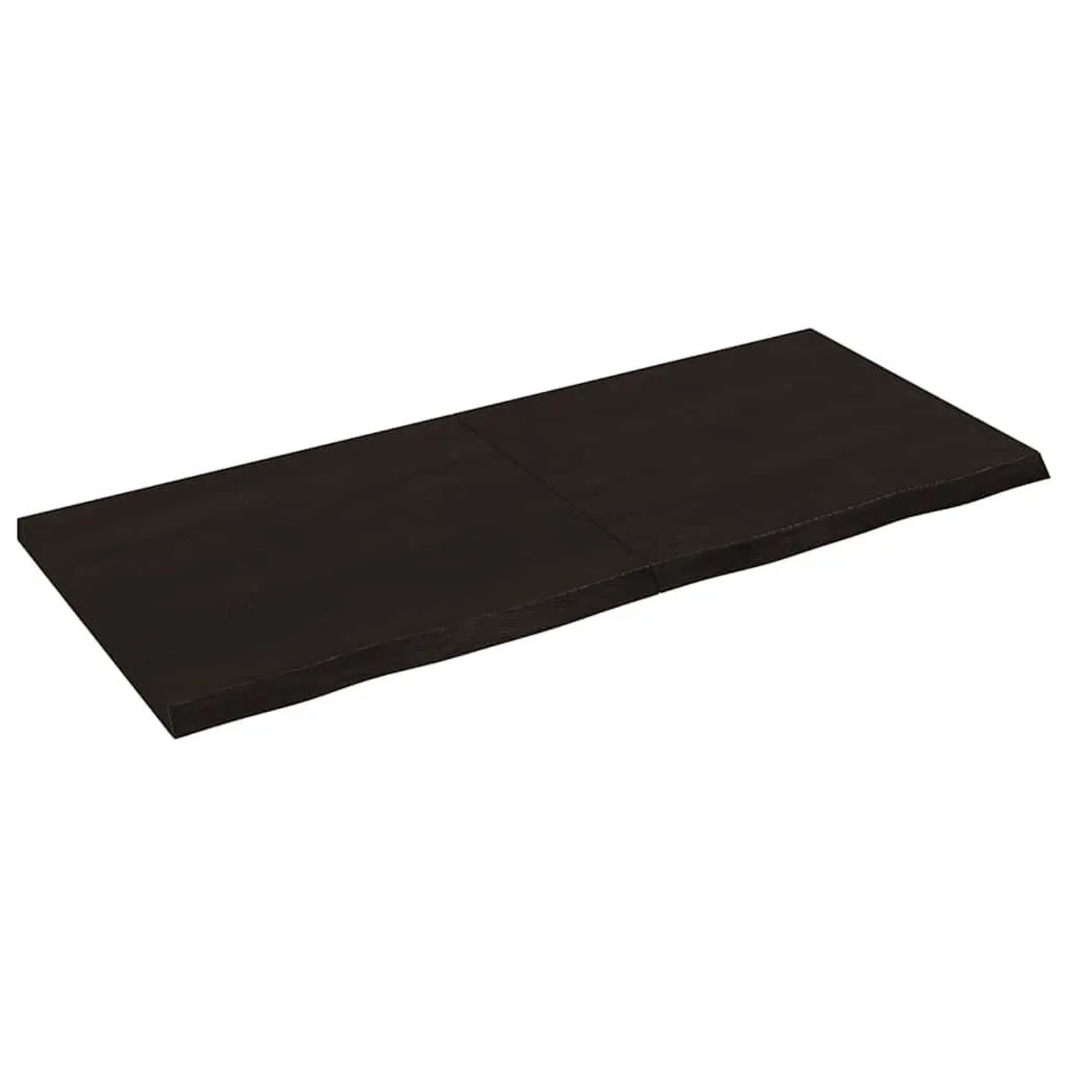 vidaXL Tischplatte Dunkelbraun 140x60x2-4cm Massivholz Eiche 3156444