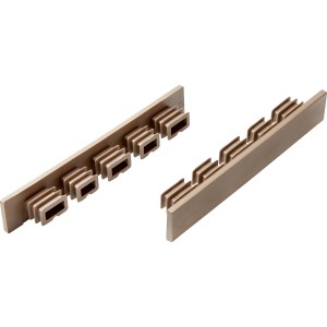 6 Endkappen für WPC Terrassendielen in Bi-Color Optik, zur Abdeckung der Dielenenden.