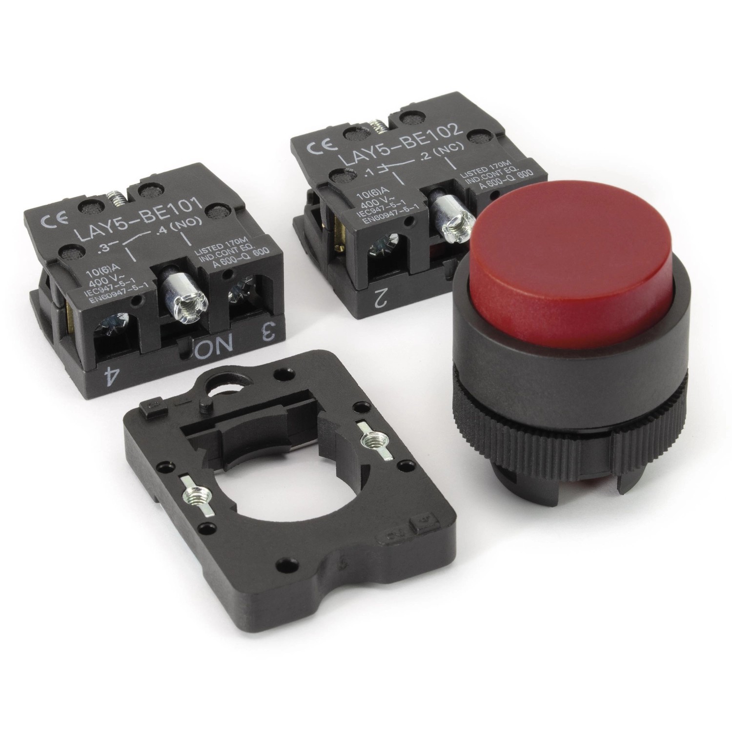 Sintron Drucktaster Rot, erhabene Taste, Serie IN1. Schalterprogramm für Industrie und Heiminstallation.