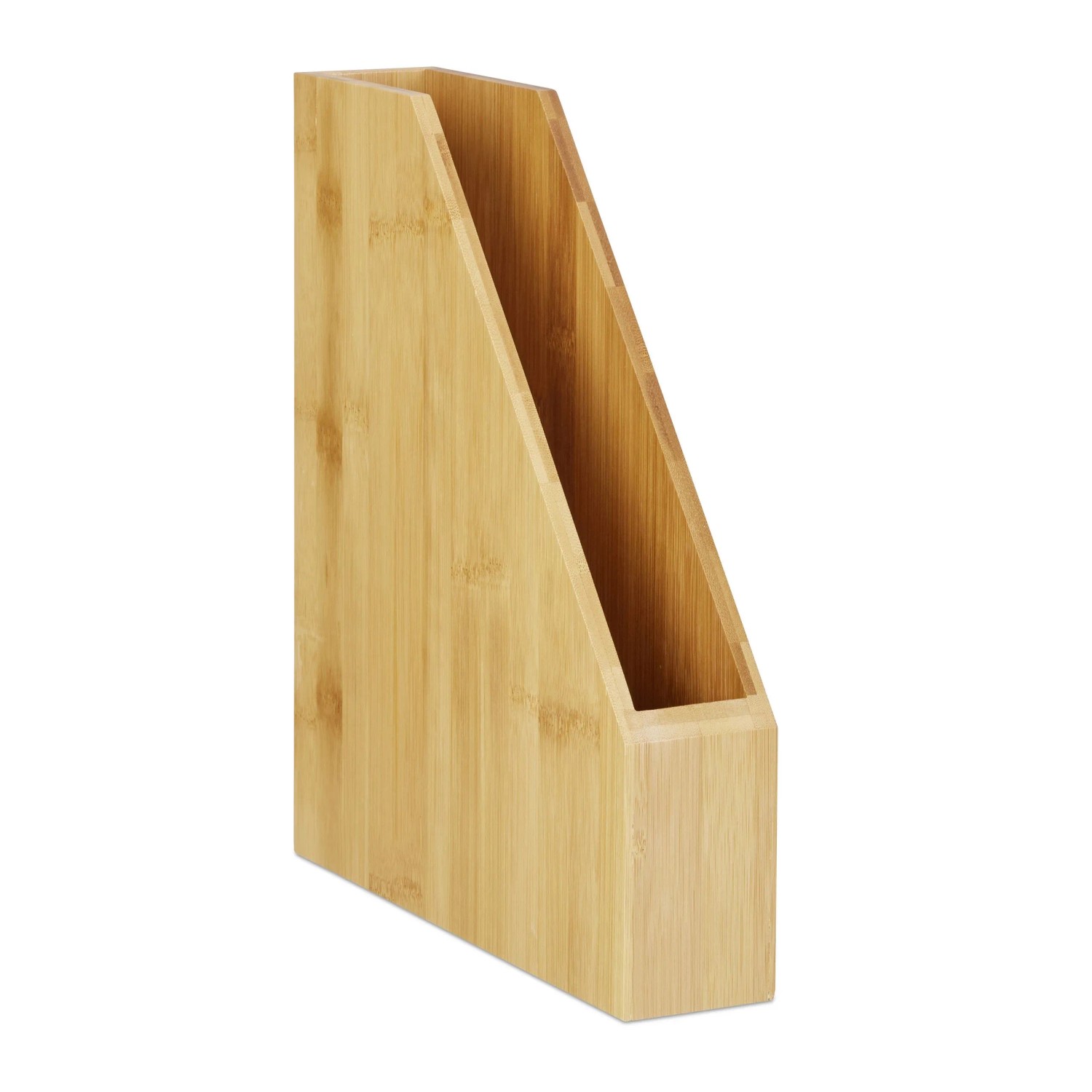 Relaxdays Stehsammler Bambus Natur A4 29,5 cm x 25,5 cm x 6 cm 0,7 kg