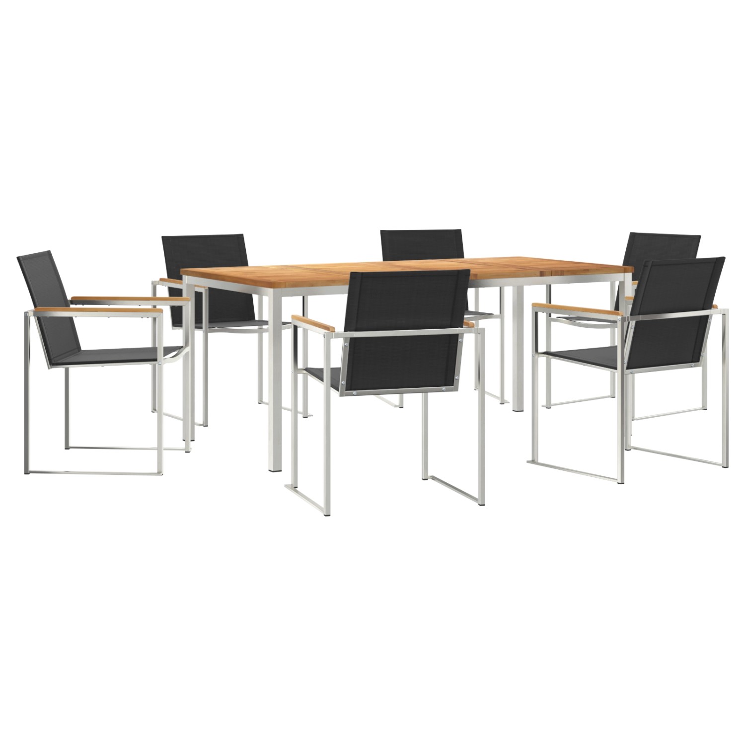 vidaXL 7-Teiliges Garten Essset aus Massivem Teakholz 3334834 günstig online kaufen
