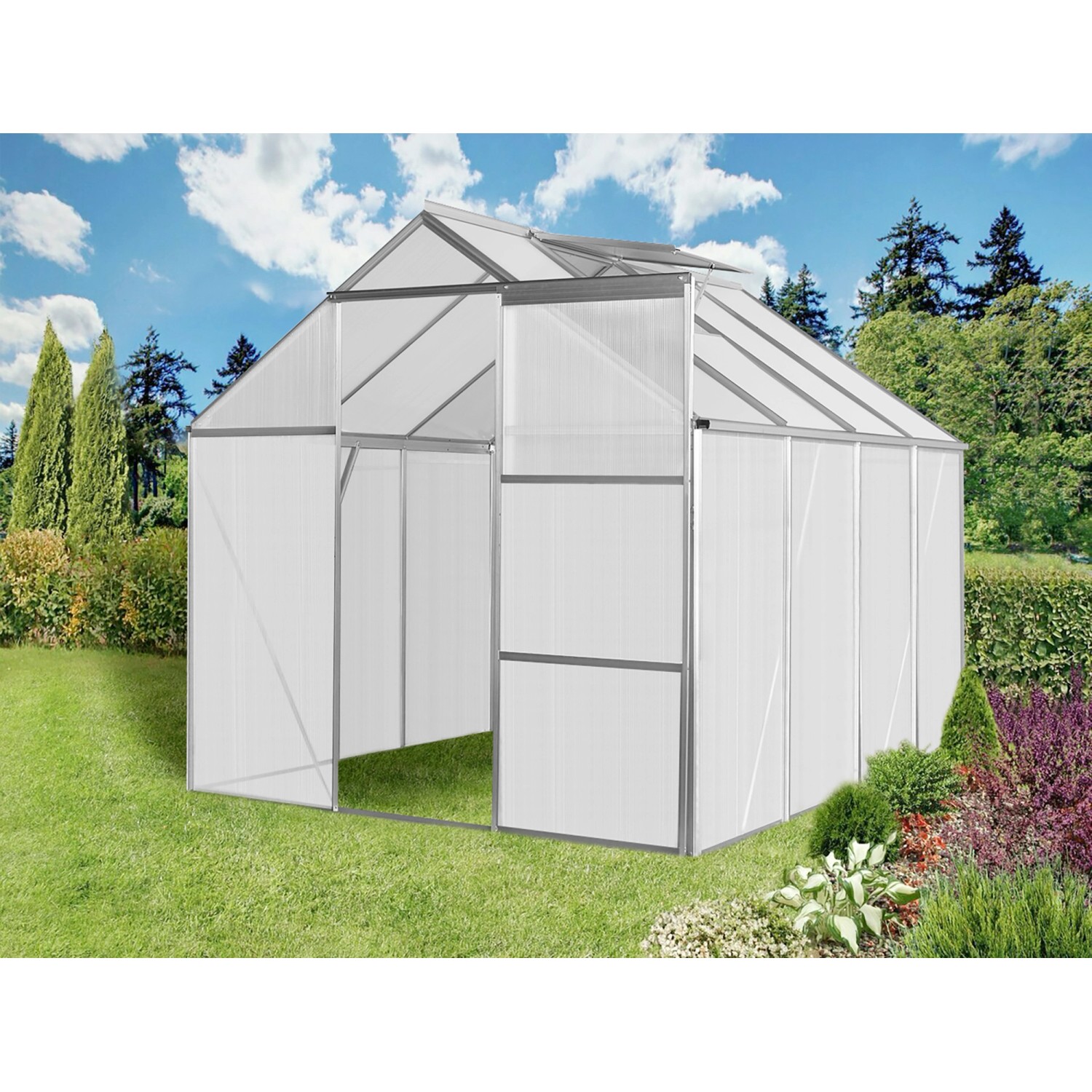 Floraworld Gewächshaus Grow II mit Dachfenster 190 cm x 250 cm x 193 cm günstig online kaufen