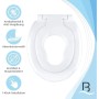 Weißer Bath4U WC-Sitz mit integriertem Kindersitz und Absenkautomatik.