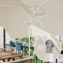 Beiger, rechteckiger Svita Sonnenschirm 3x2m mit Schirmständer, 30° neigbar für Balkon und Terrasse.