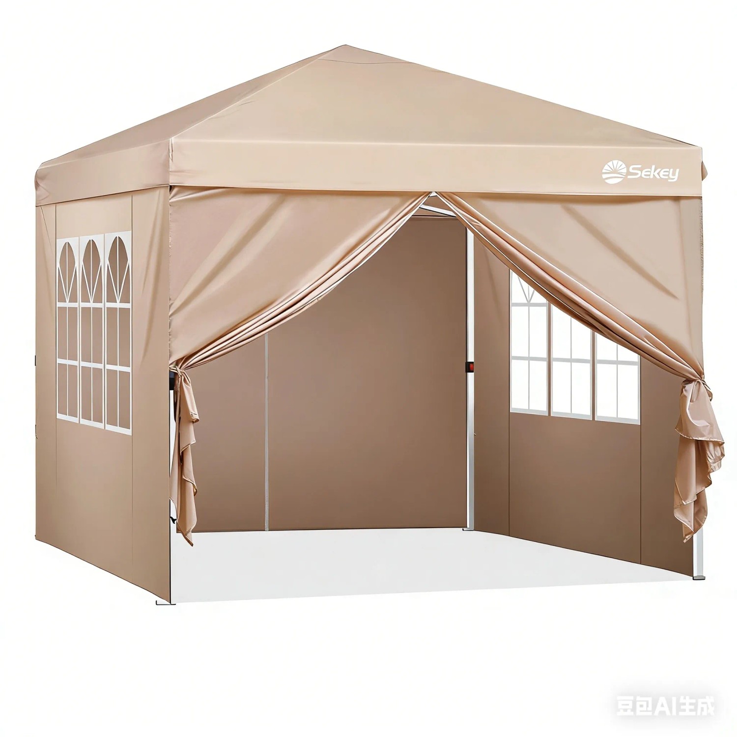 Sekey Faltpavillon 3x3 m mit 4 Seitenteilen Wasserdicht Winterfest Pop-Up Partyzelt