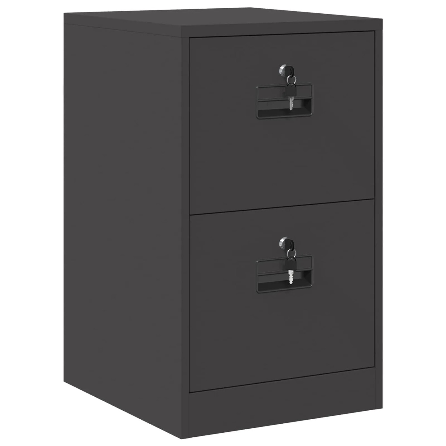 vidaXL Aktenschrank Schwarz 44 x 50 x 74,5 cm Kaltgewalzter Stahl 891592