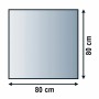 Quadratische Lienbacher Glasbodenplatte, 80x80 cm, für Kamin und Ofen.