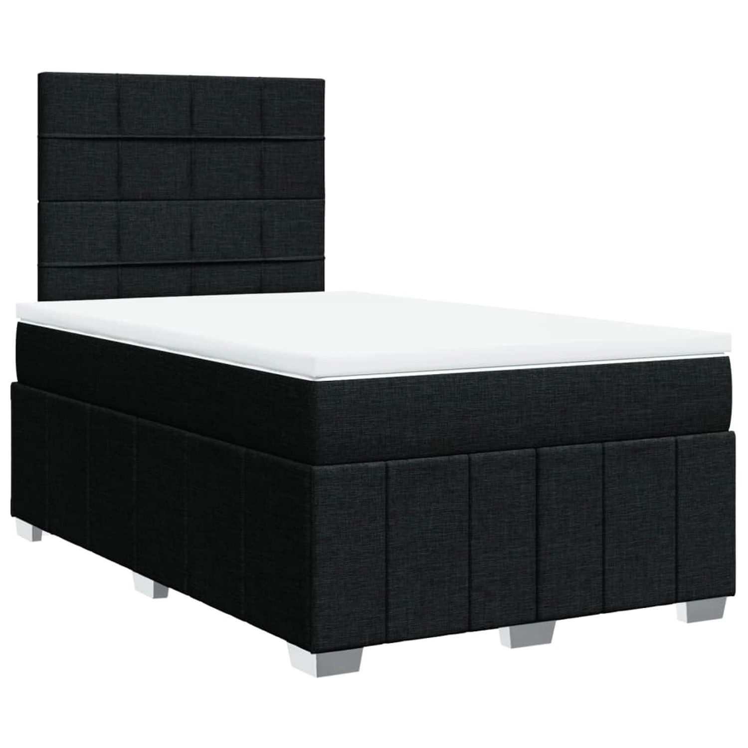 vidaXL Boxspringbett mit Matratze Schwarz 120x200 cm Stoff 3291637 günstig online kaufen