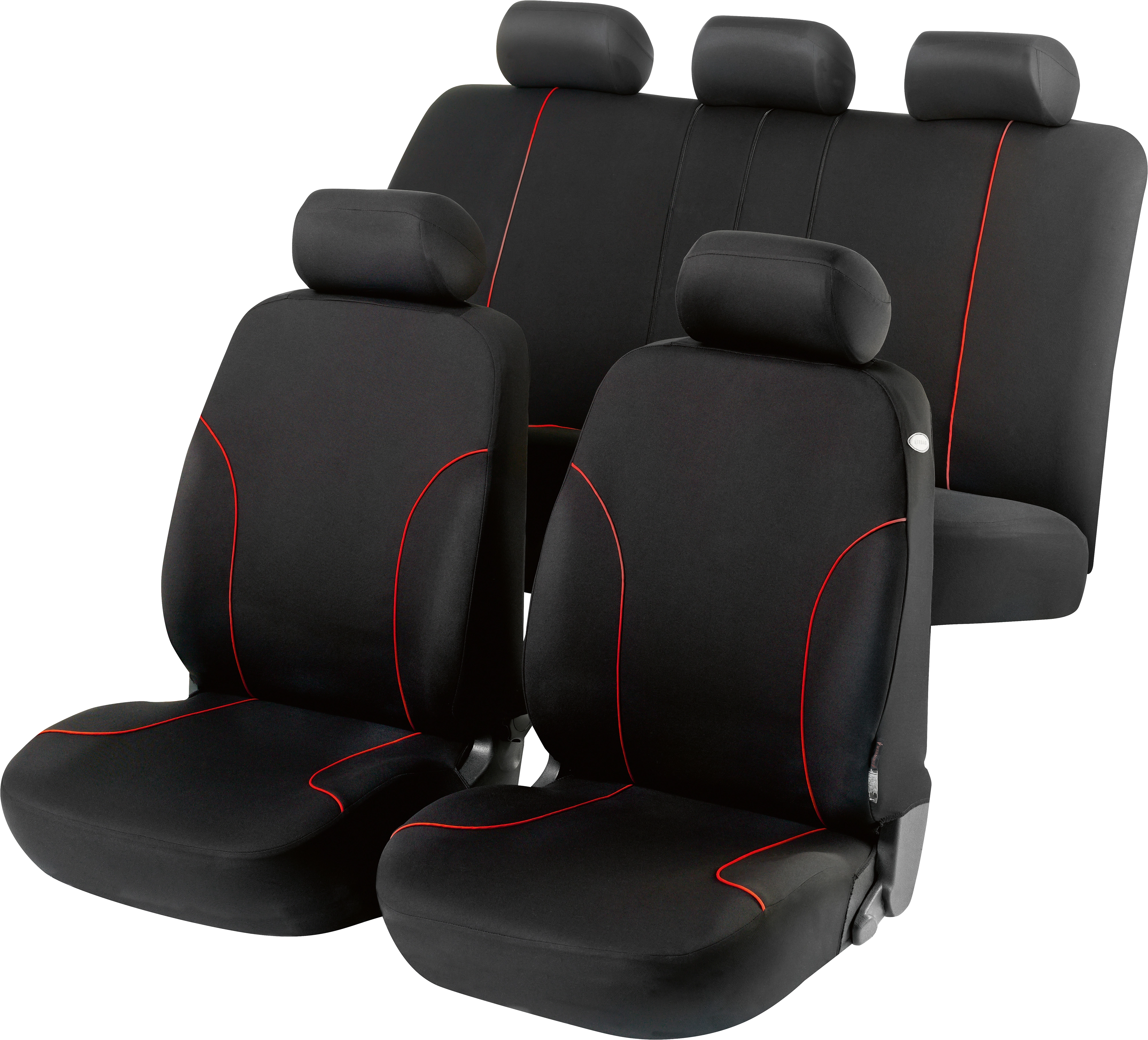 OBI Sitzbezug Komplett-Set Curve Schwarz-Rot kaufen bei OBI
