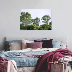 Bricoflor Wandbild Wald auf Leinwand, grünes Natur-Motiv für Wohn- und Schlafzimmer.