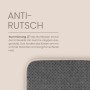 Detailaufnahme der Anti-Rutsch-Unterseite eines Bestlivings Stuhlkissens.