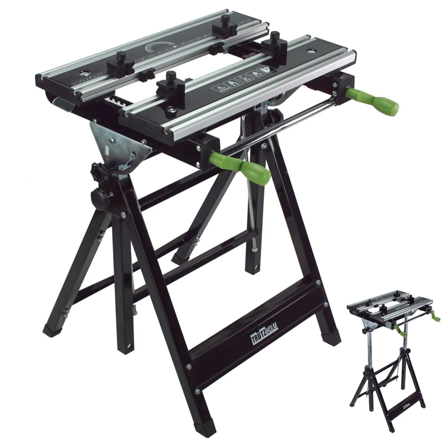 TRUTZHOLM Werkbank Premium Alu Klappbar 7 Stufen Höhenverstellbar bis 90 Gr günstig online kaufen