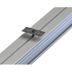 Edelstahl Klammer-Clip Easyfix H zur Dielenbefestigung mit geraden Nuten.