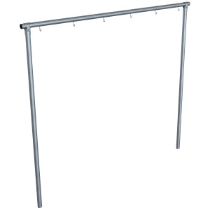 Schake Wäschegerüst, feuerverzinkt, mit 6 Haken. Robustes Baugerät für den Außenbereich.