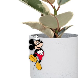 Blumentopf mit Minnie Maus Topfanhänger als Deko für Garten oder Kinderzimmer.