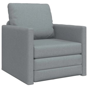 vidaXL Klappsofa Bett Hellgrau 74 x 77 x 81 cm Stoff 42030489