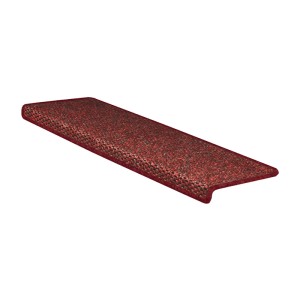 Rechteckige, rote KARAT Stufenmatte in Sisaloptik (23,5x65cm) für Treppen.