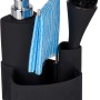Wenko Spül-Set Empire Schwarz mit Spender, Bürste und Halter für Küchenhelfer.