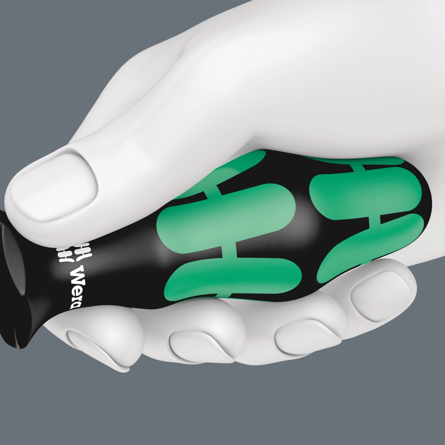 Wera Torx Schraubendreher TX 10 x 80 mm in Hand, Schraubenzieher mit ergonomischem Griff.